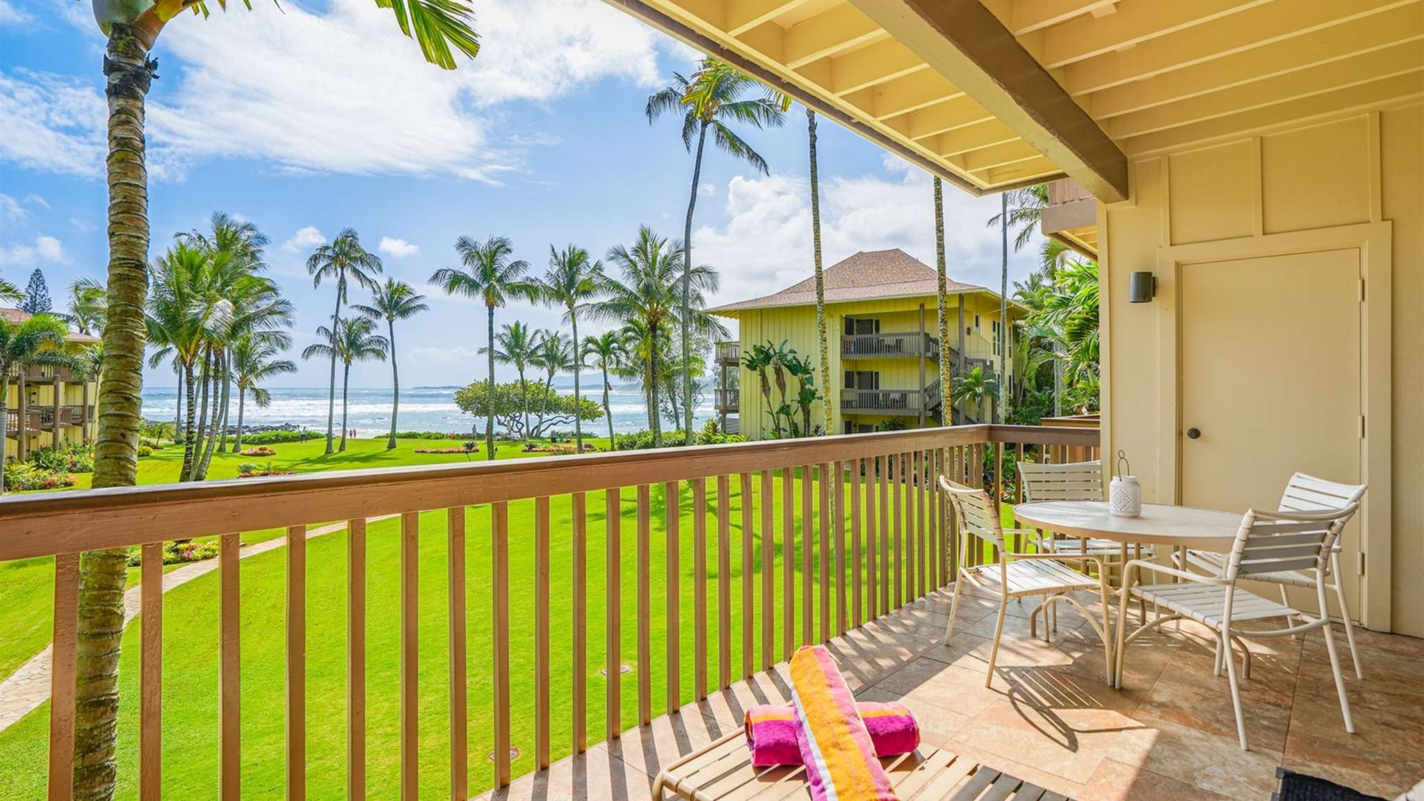Princeville villa with golf course views